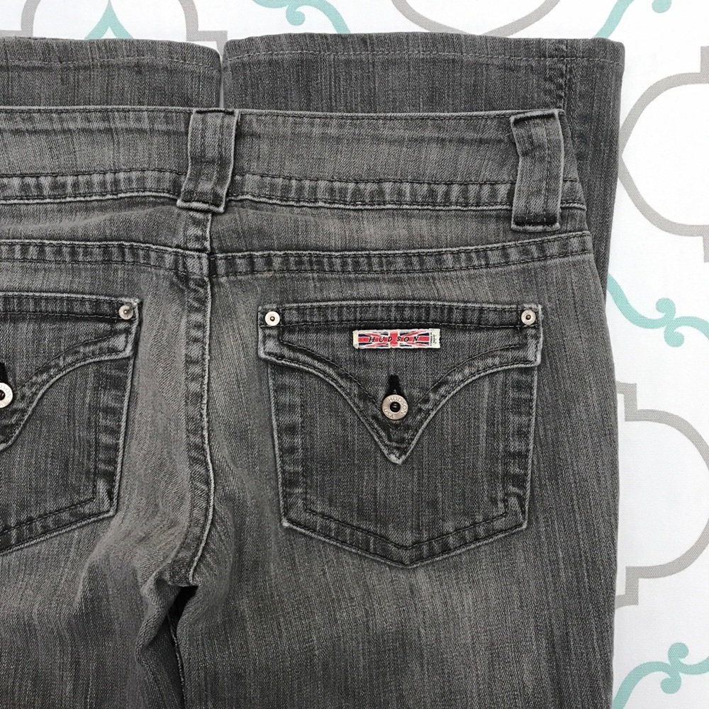💙👖HUDSON! GRAY DENIM!👖💙29 7/8 33.5 WEAR HEELS!